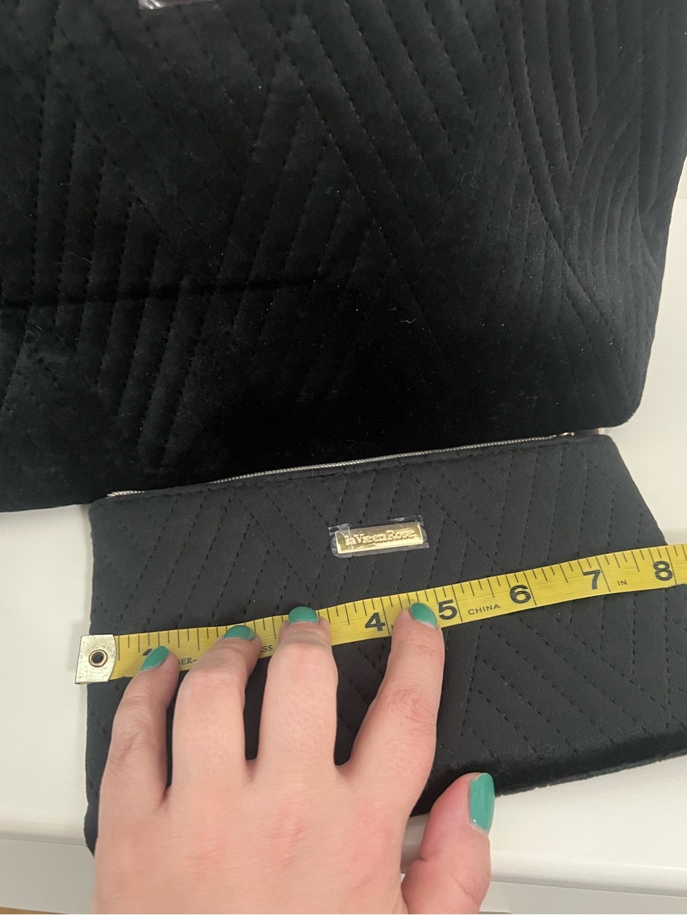 NWT La Vie En Rose Black Velvet Cosmetic Bags - Picture 11 of 15